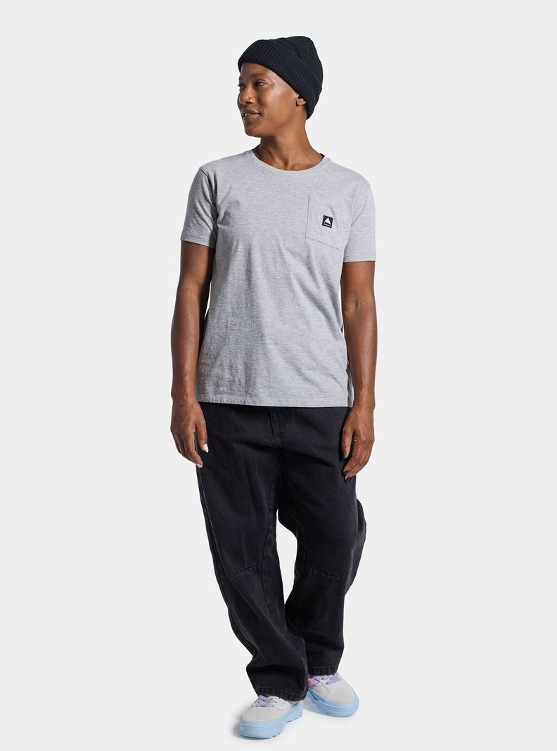 Burton Colfax Kratke Sleeve Tričko Damske Siva | 53869-ULTX