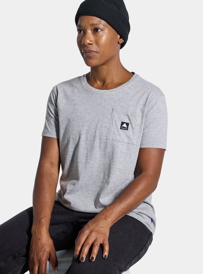 Burton Colfax Kratke Sleeve Tričko Damske Siva | 53869-ULTX