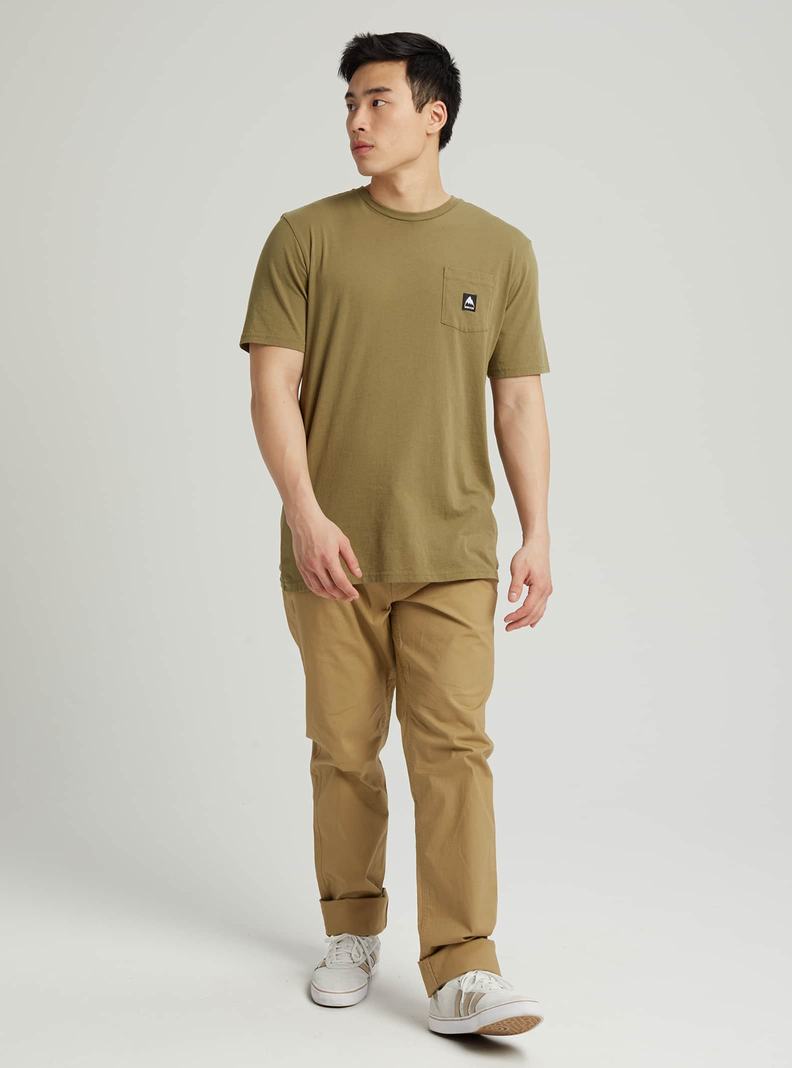 Burton Colfax Kratke Sleeve Tričko Damske Olivovo Zelená | 71908-NUVA
