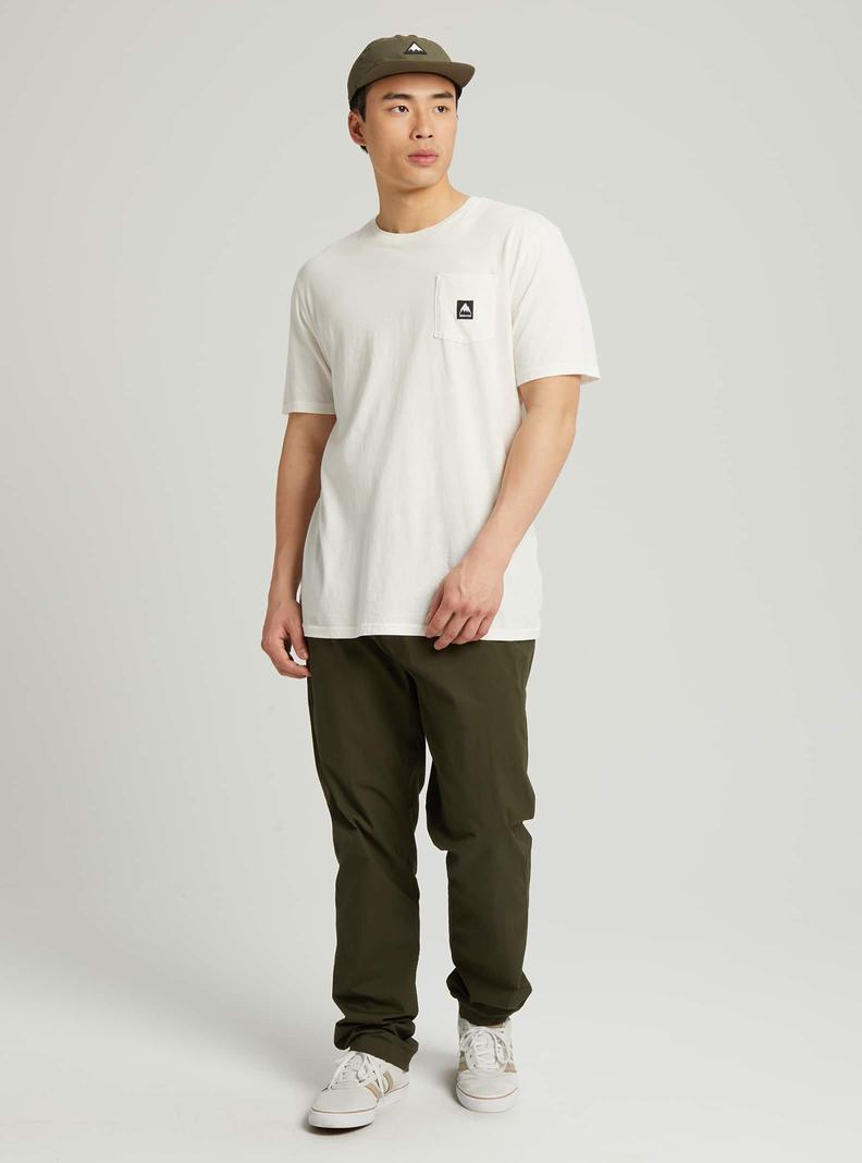 Burton Colfax Kratke Sleeve Tričko Panske Biele | 42986-BIMJ
