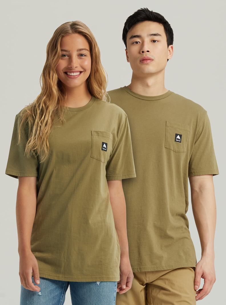 Burton Colfax Kratke Sleeve Tričko Panske Olivovo Zelená | 72850-NCFP