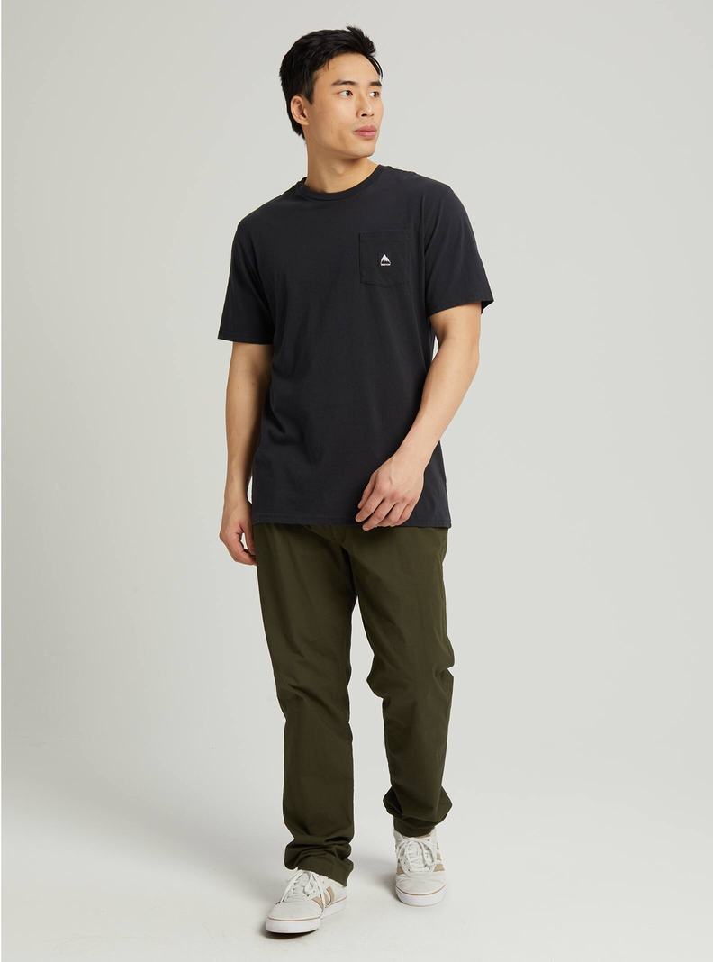 Burton Colfax Kratke Sleeve Tričko Panske Čierne | 96741-PXUF