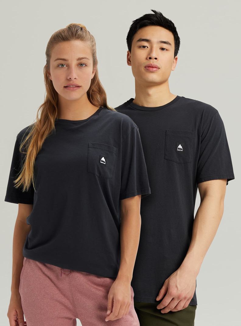 Burton Colfax Kratke Sleeve Tričko Panske Čierne | 96741-PXUF