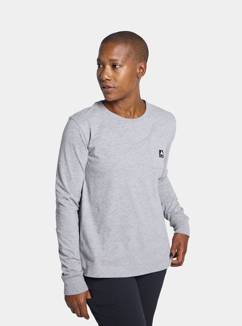 Burton Colfax Long Sleeve Tričko Damske Siva | 36297-QPZR