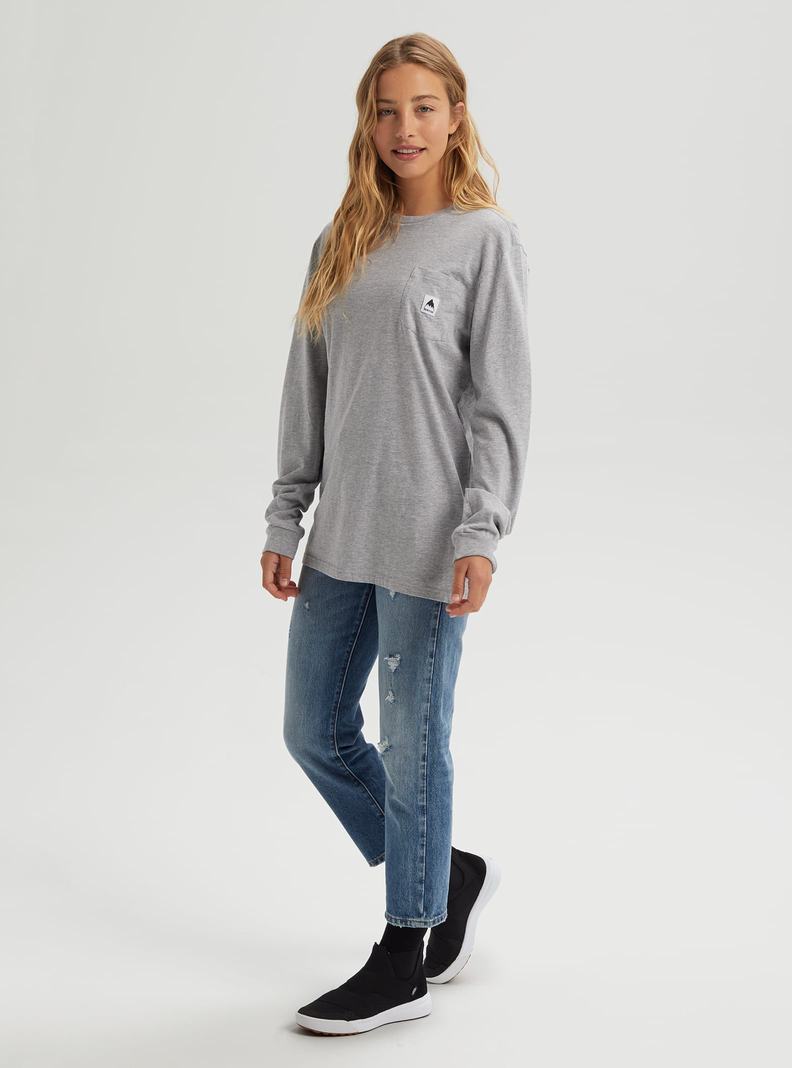Burton Colfax Long Sleeve Tričko Damske Siva | 48096-XIAU