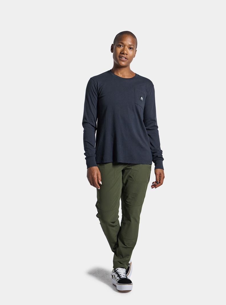 Burton Colfax Long Sleeve Tričko Damske Čierne | 76291-ZMVH