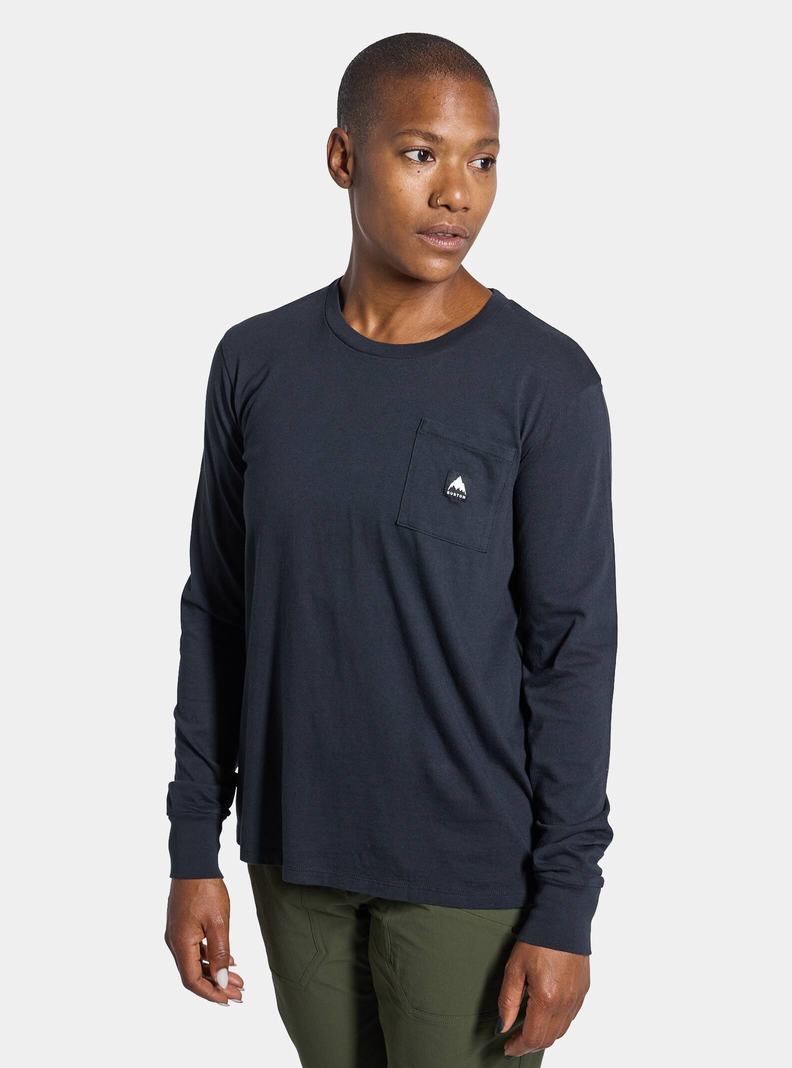 Burton Colfax Long Sleeve Tričko Damske Čierne | 76291-ZMVH