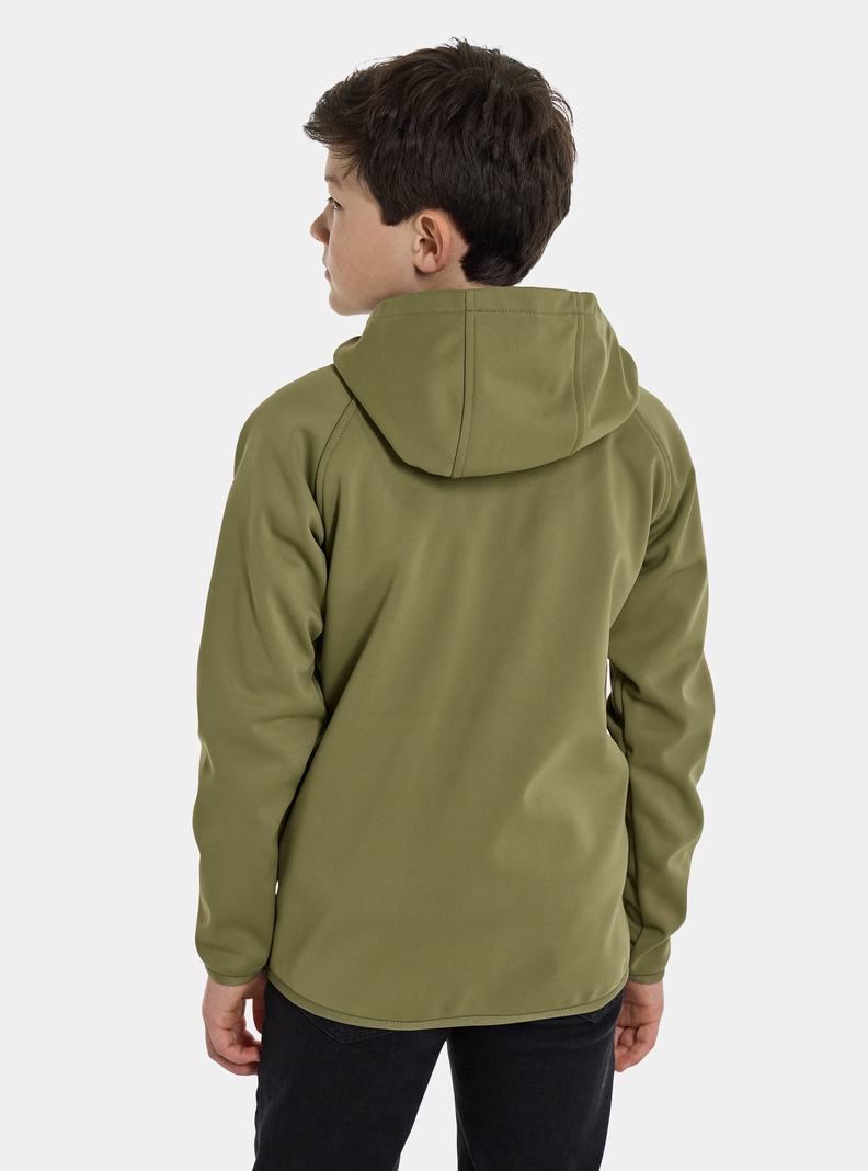 Burton Crown Weatherproof Full-Zip Fleece Mikina Detske Olivovo Zelená | 19247-LEOH