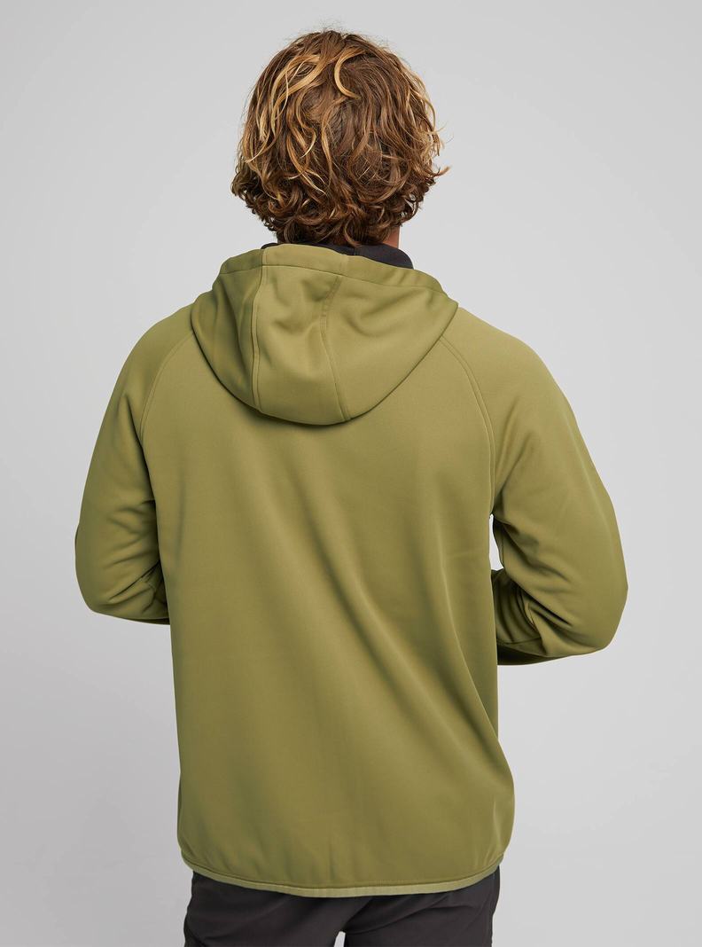 Burton Crown Weatherproof Full-Zip Fleece Mikina Panske Olivovo Zelená | 21387-NWCR