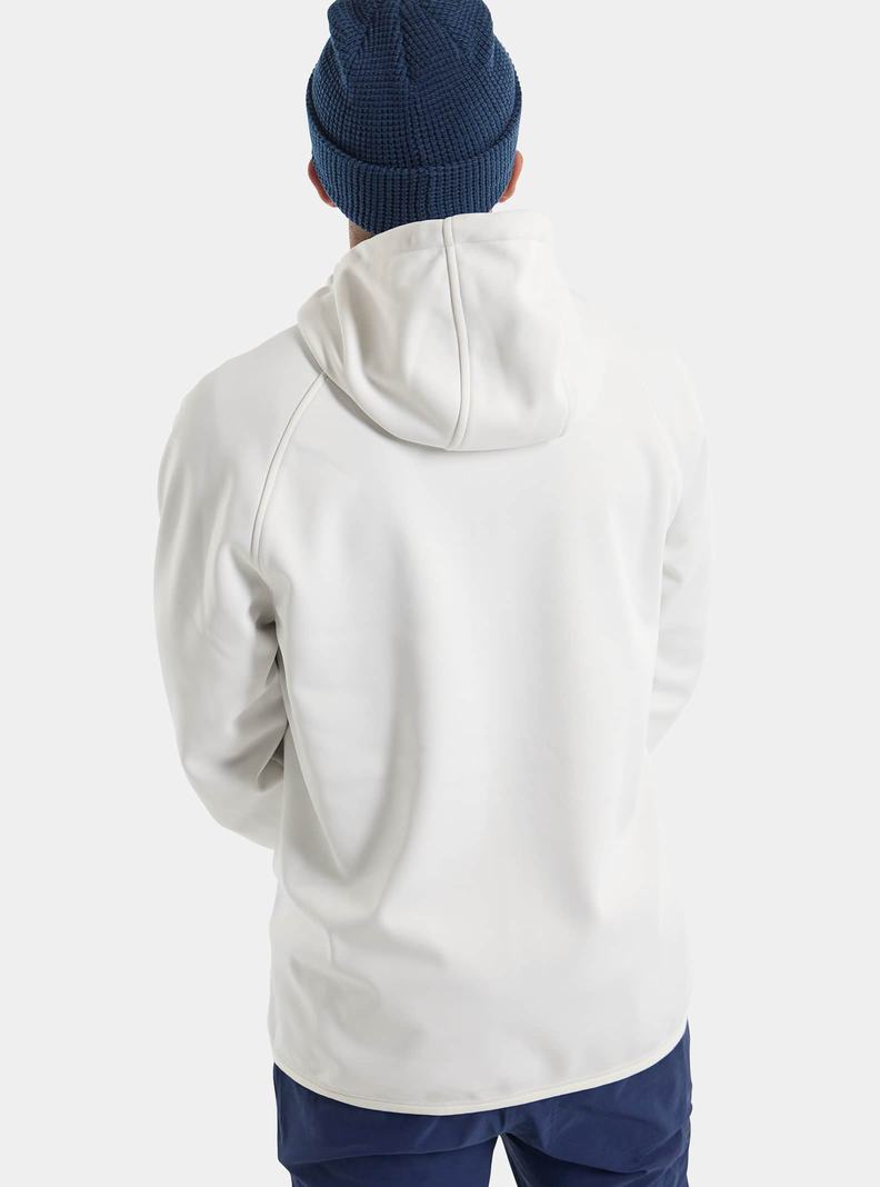 Burton Crown Weatherproof Full-Zip Fleece Mikina Panske Biele | 29643-KEBC