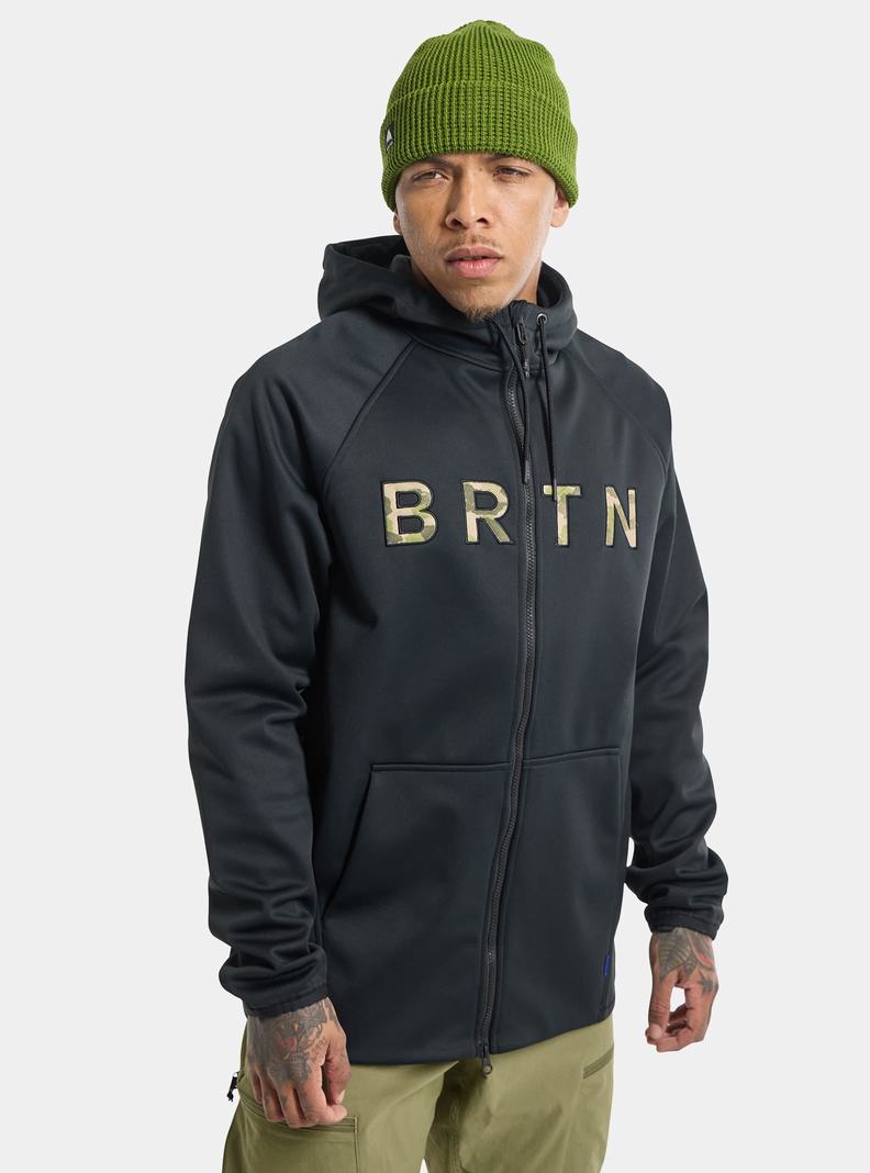 Burton Crown Weatherproof Full-Zip Fleece Mikina Panske Čierne | 38795-AYUH