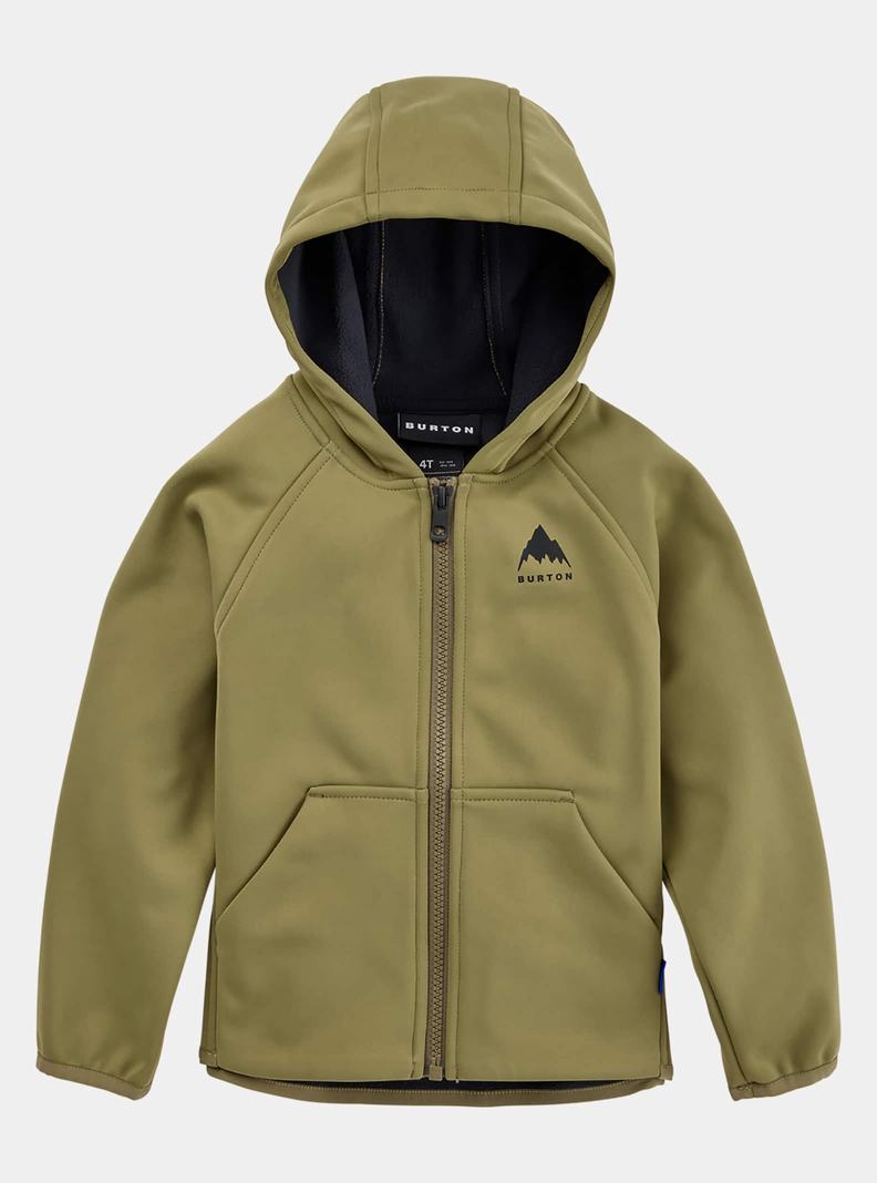 Burton Crown Weatherproof Full-Zip Fleece Mikina Detske Olivovo Zelená | 53249-WHOJ