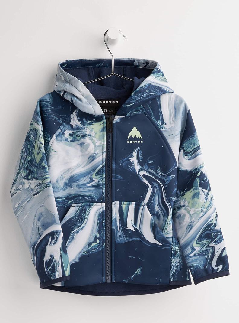 Burton Crown Weatherproof Full-Zip Fleece Mikina Detske Modre | 82496-EFNY