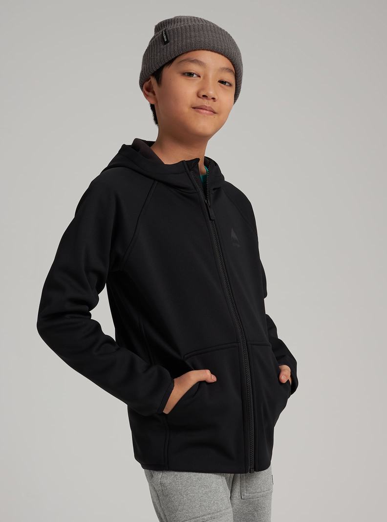 Burton Crown Weatherproof Full-Zip Fleece Mikina Detske Čierne | 83621-TJRI