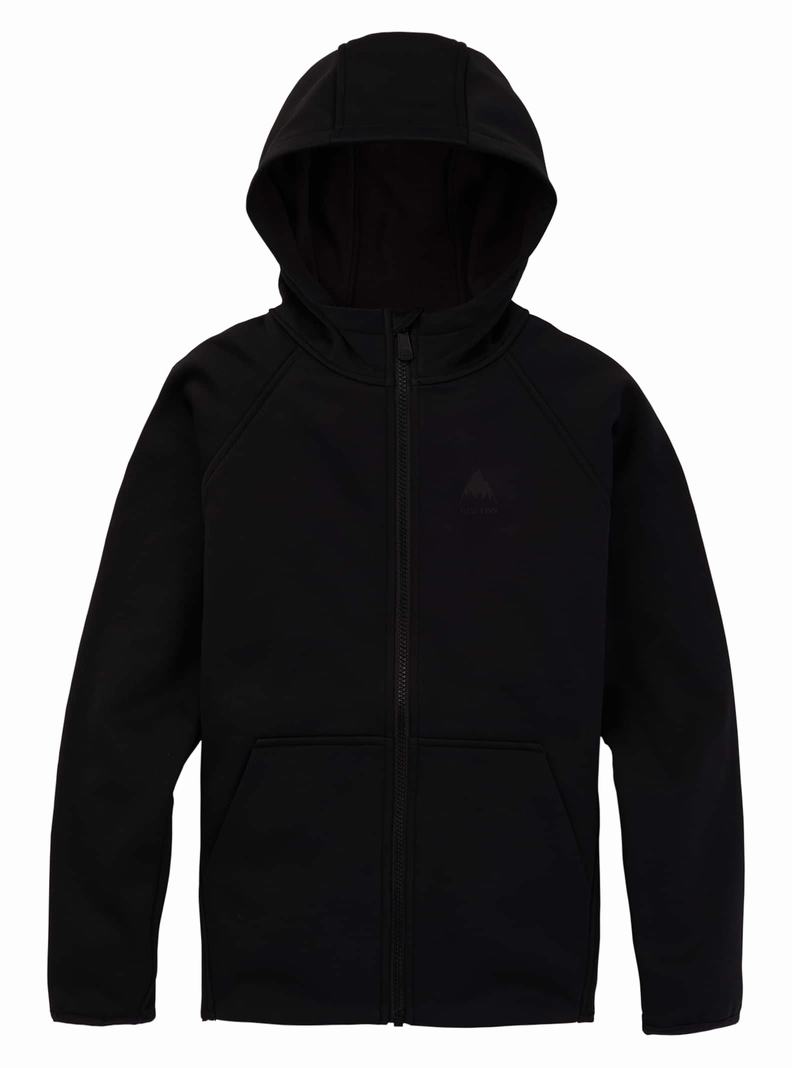 Burton Crown Weatherproof Full-Zip Fleece Mikina Detske Čierne | 83621-TJRI