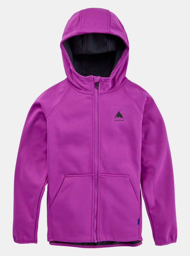 Burton Crown Weatherproof Full-Zip Fleece Mikina Detske Nachový | 93427-KYGF