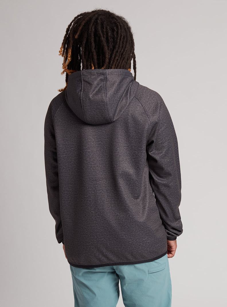 Burton Crown Weatherproof Full-Zip Fleece Mikina Panske Čierne | 97324-PLSH