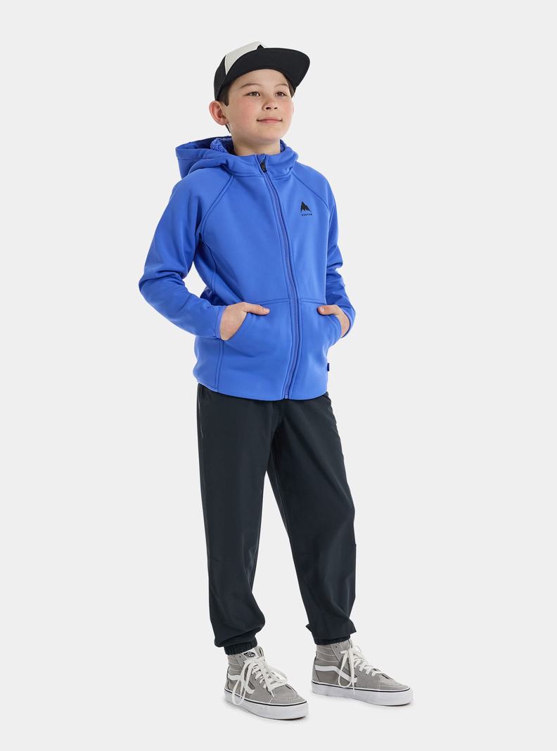 Burton Crown Weatherproof Full-Zip Sherpa Fleece Mikina Detske Modre | 18429-TYWL