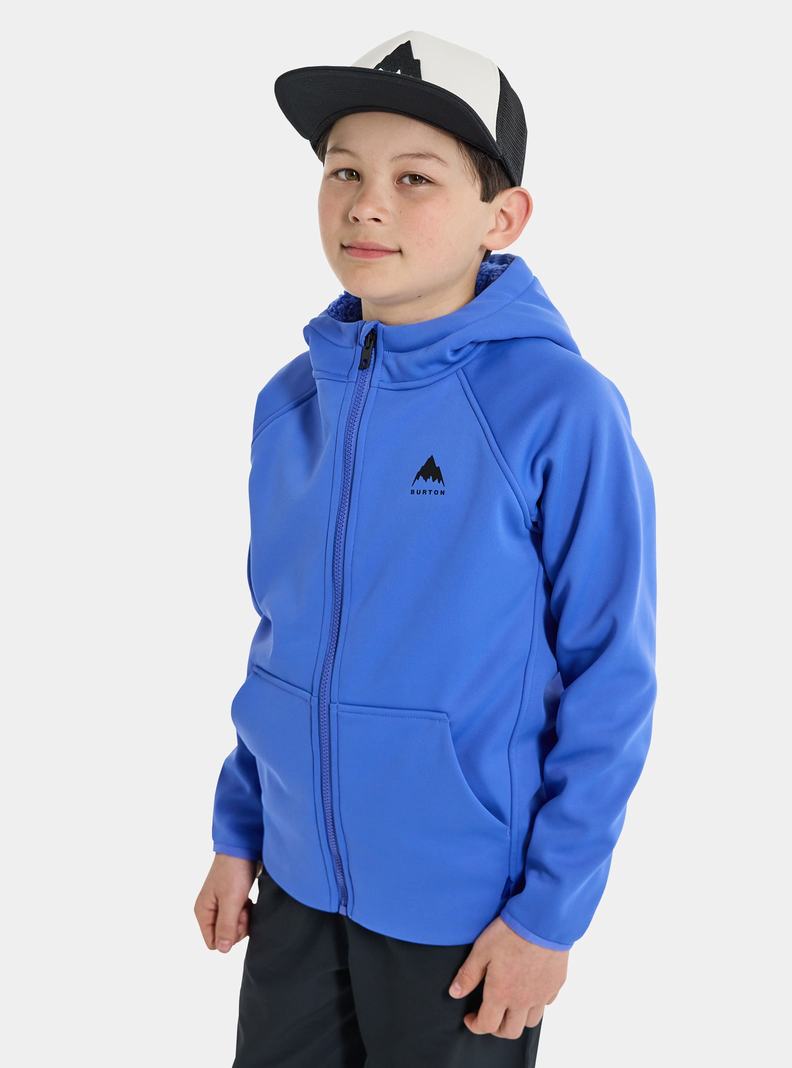 Burton Crown Weatherproof Full-Zip Sherpa Fleece Mikina Detske Modre | 18429-TYWL