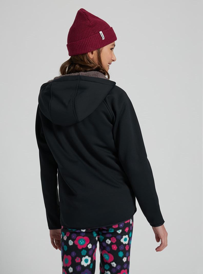 Burton Crown Weatherproof Full-Zip Sherpa Fleece Mikina Detske Čierne | 74958-CLHM