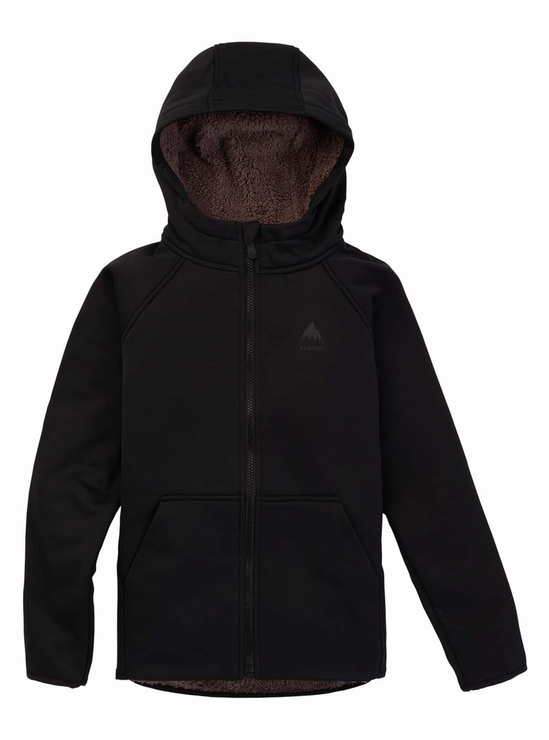 Burton Crown Weatherproof Full-Zip Sherpa Fleece Mikina Detske Čierne | 74958-CLHM