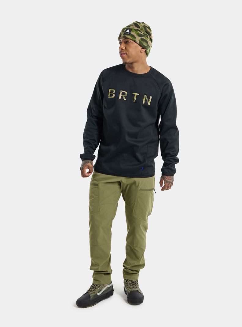 Burton Crown Weatherproof Pullover Crew Mikina Panske Čierne | 12745-REHD