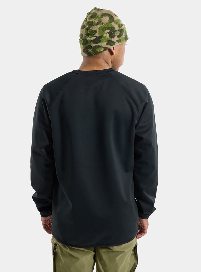 Burton Crown Weatherproof Pullover Crew Mikina Panske Čierne | 12745-REHD