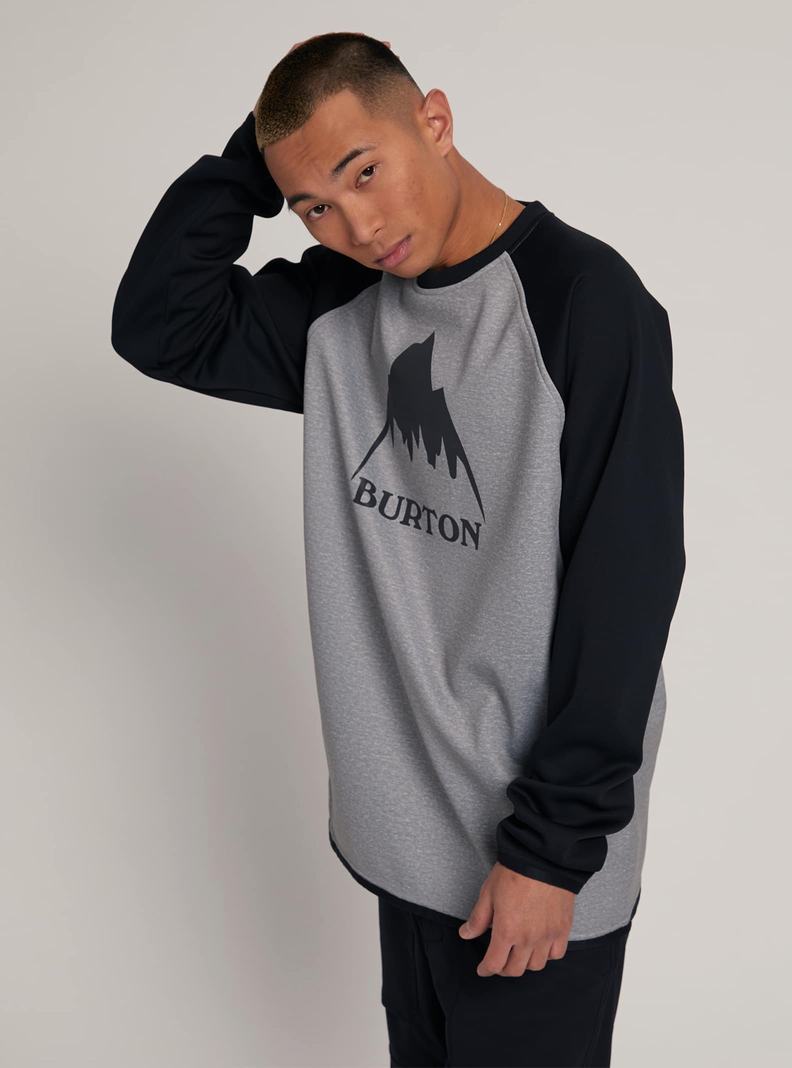 Burton Crown Weatherproof Pullover Crew Mikina Panske Siva Čierne | 29308-ENTV
