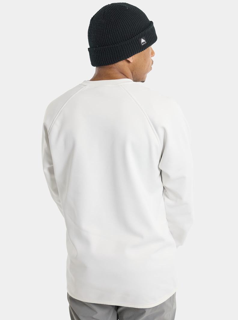 Burton Crown Weatherproof Pullover Crew Mikina Panske Biele | 56841-EULQ