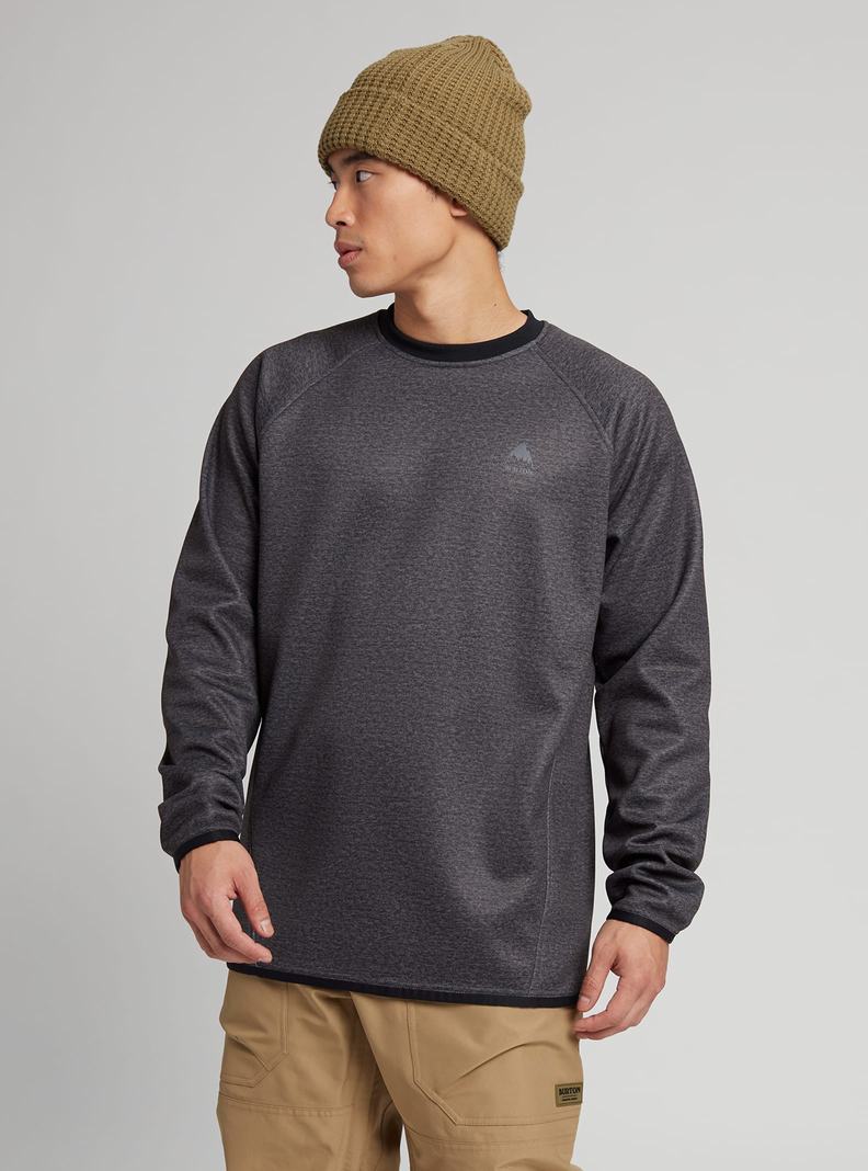 Burton Crown Weatherproof Pullover Crew Mikina Panske Čierne | 68052-JKPO