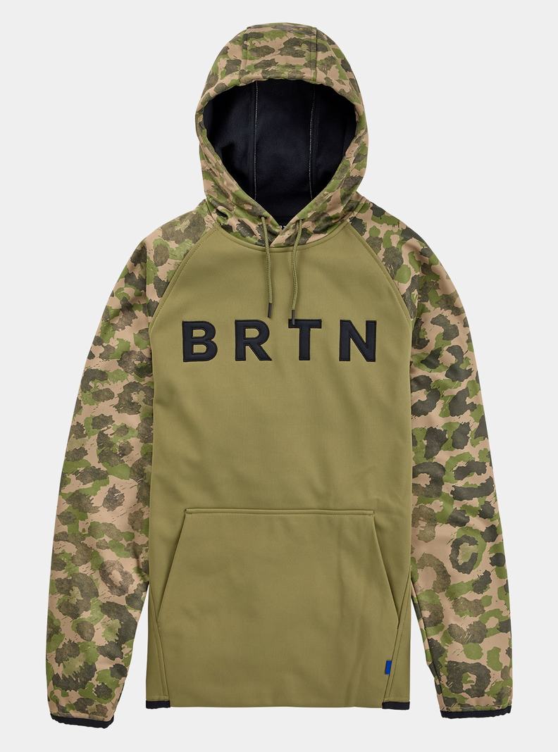 Burton Crown Weatherproof Pullover Fleece Mikina Panske Olivovo Zelená | 42359-MHWE