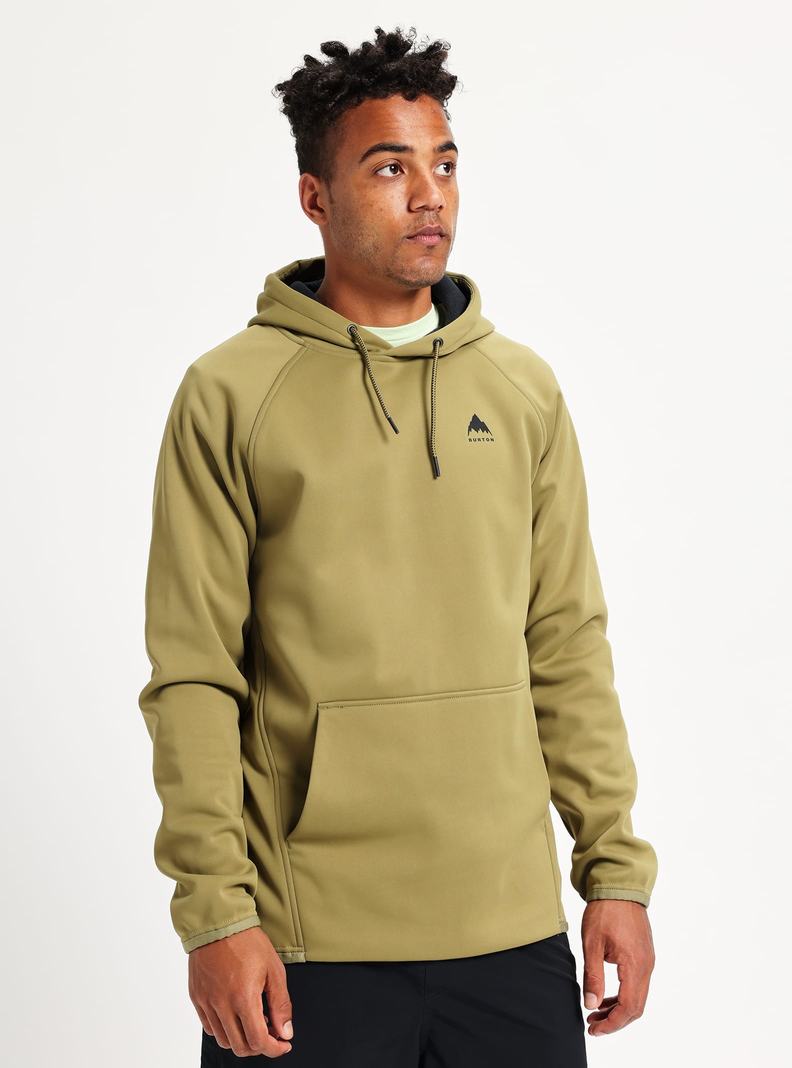 Burton Crown Weatherproof Pullover Fleece Mikina Panske Olivovo Zelená | 53981-MEOV