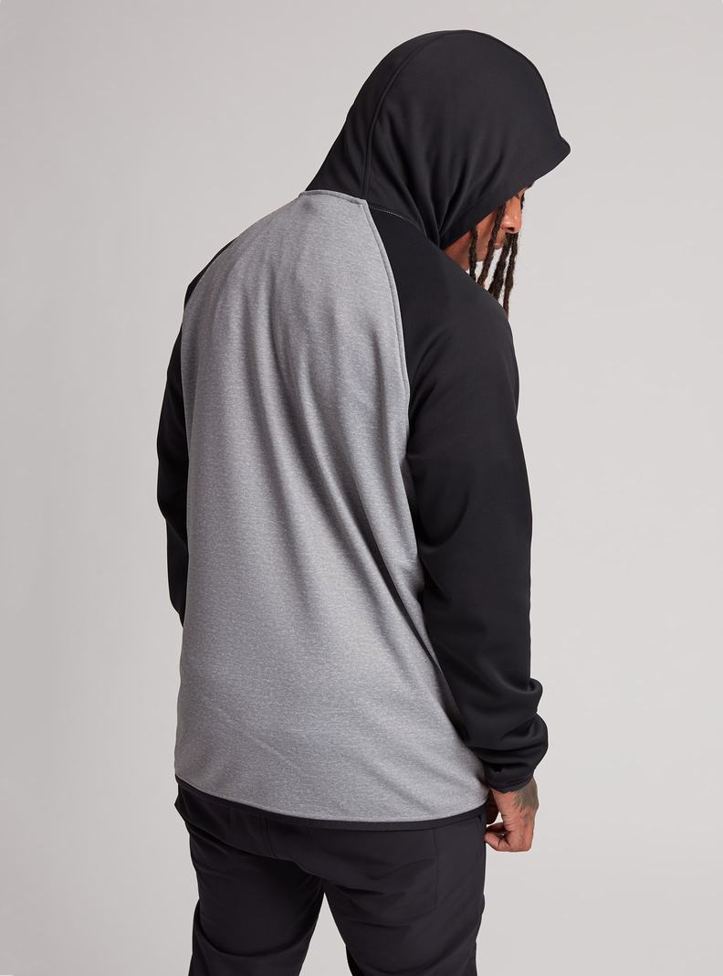 Burton Crown Weatherproof Pullover Fleece Mikina Panske Siva Čierne | 57069-PJRG