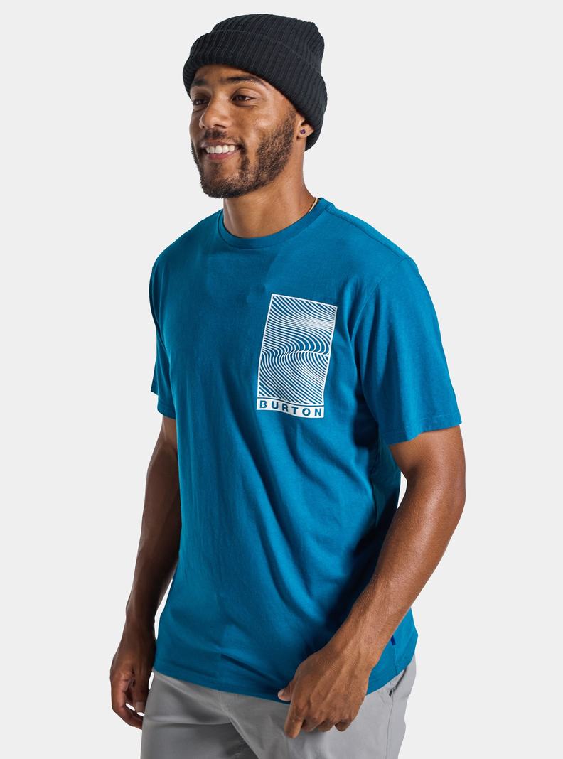 Burton Custom X Kratke Sleeve Tričko Panske Modre | 54620-NQDA