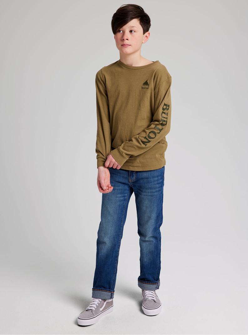 Burton Elite Long Sleeve Tričko Detske Olivovo Zelená | 04125-LVFA