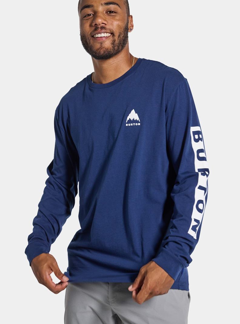 Burton Elite Long Sleeve Tričko Panske Modre | 37605-NLTB