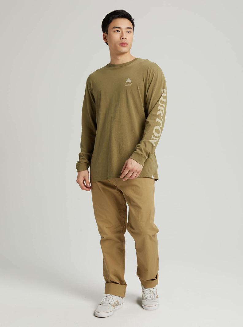 Burton Elite Long Sleeve Tričko Panske Olivovo Zelená | 37920-OBLC