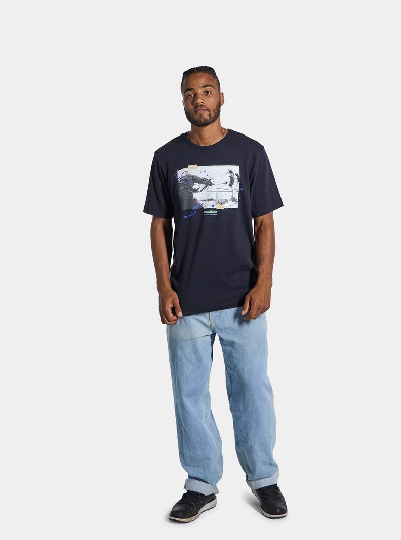 Burton Elmherst Kratke Sleeve Tričko Panske Čierne | 84361-NIRO