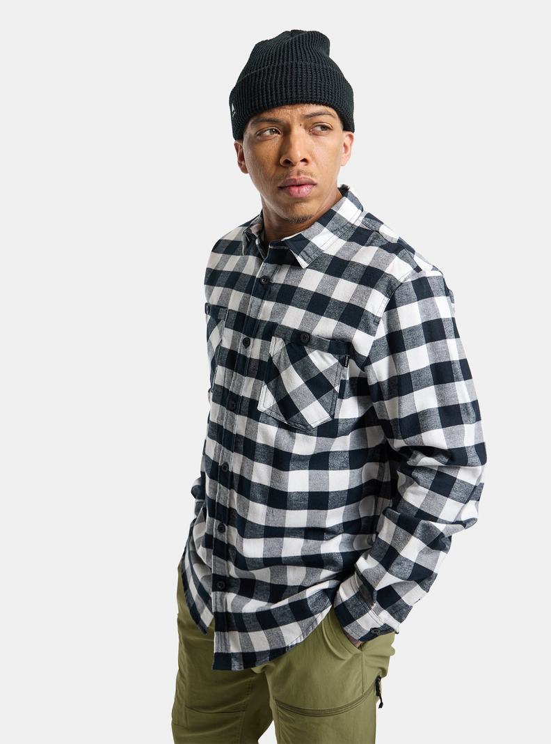 Burton Favorite Long Sleeve Flannel Košele Panske Biele | 19087-MQJN