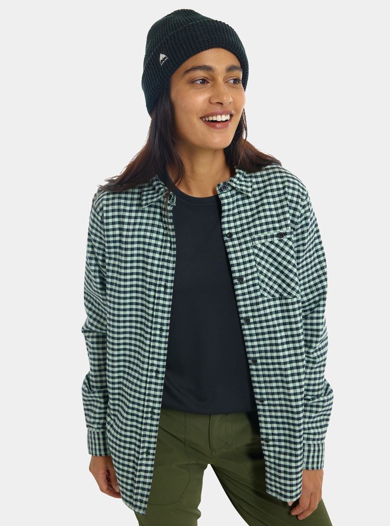 Burton Favorite Long Sleeve Flannel Košele Damske Zelene | 21589-OVYQ