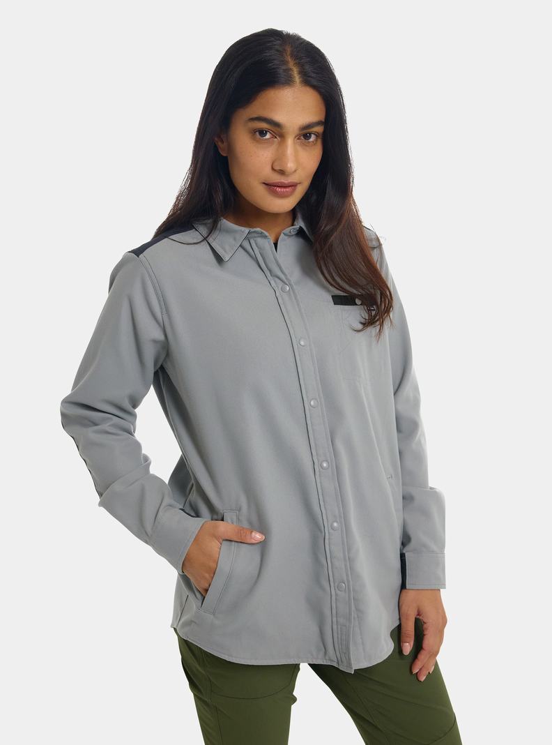 Burton Favorite Performance Long Sleeve Flannel Košele Damske Siva | 02648-FGPJ