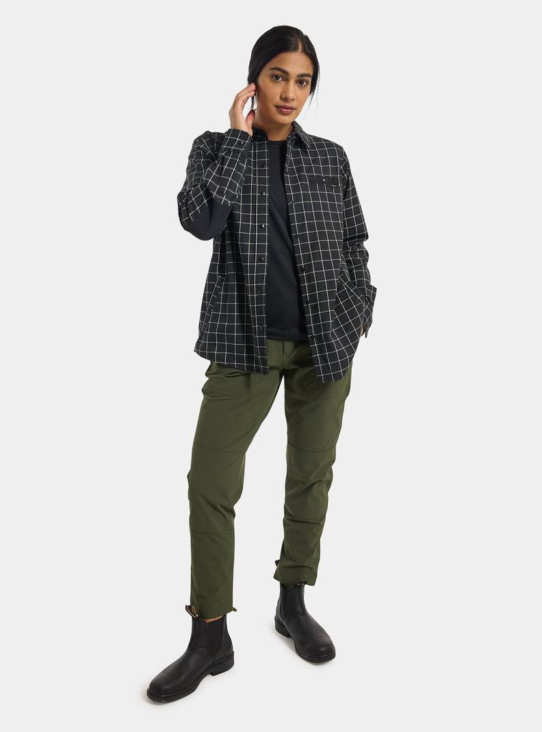 Burton Favorite Performance Long Sleeve Flannel Košele Damske Čierne | 70469-PNSX
