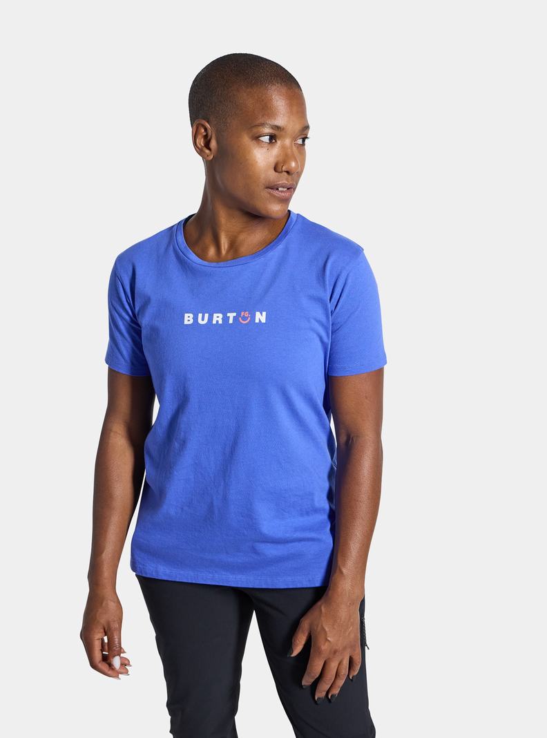 Burton Feelgood Kratke Sleeve Tričko Damske Modre | 49706-XJTF