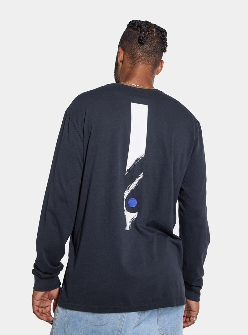 Burton Forager Long Sleeve Tričko Panske Čierne | 19253-HUYV