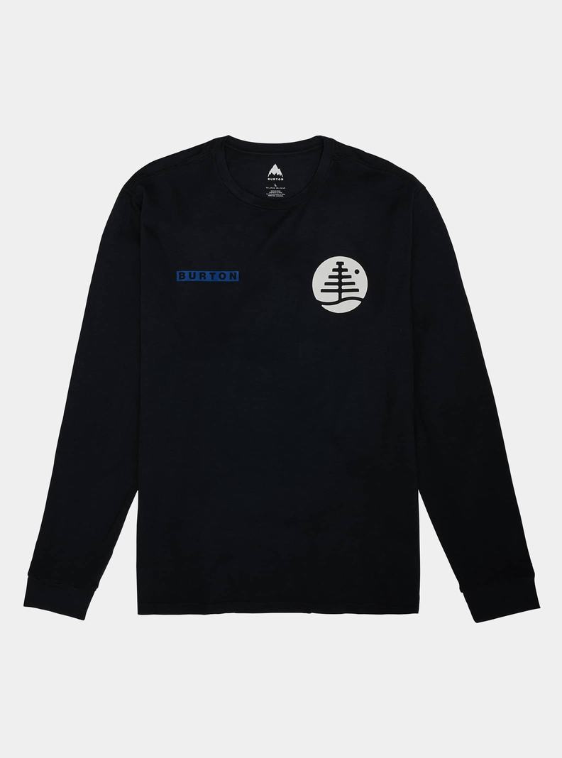 Burton Forager Long Sleeve Tričko Panske Čierne | 19253-HUYV
