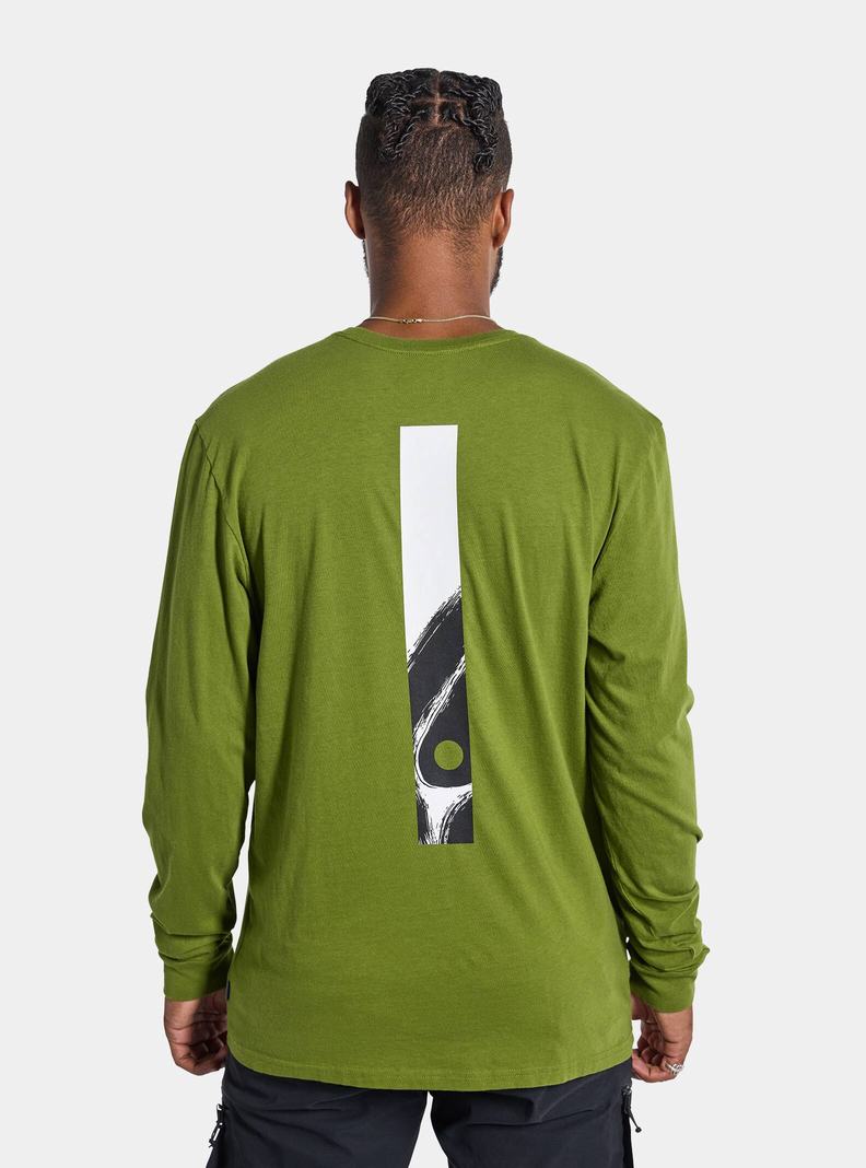 Burton Forager Long Sleeve Tričko Panske Zelene | 62178-GMOY