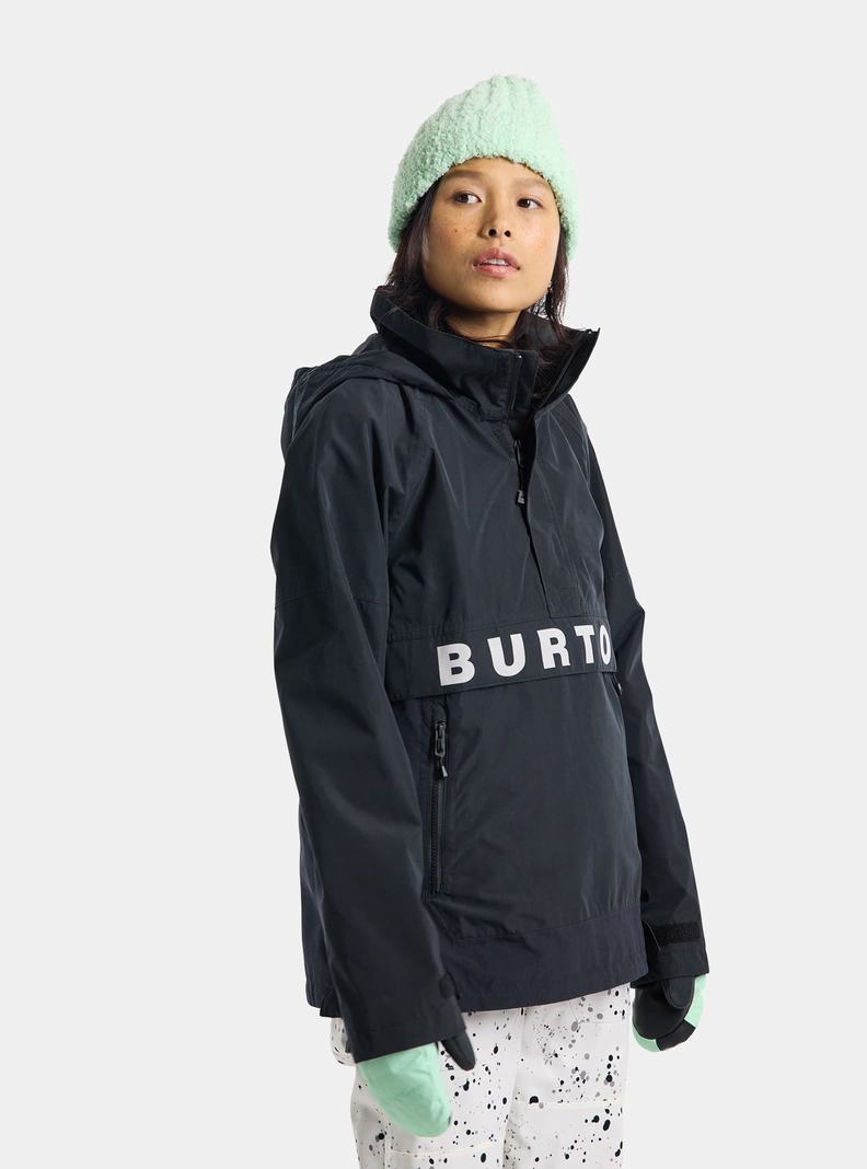 Burton Frostner 2L Anorak Zimní Bunda Damske Čierne Biele | 28614-QRZC