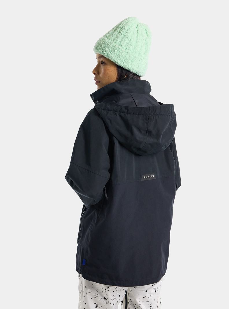 Burton Frostner 2L Anorak Zimní Bunda Damske Čierne Biele | 28614-QRZC