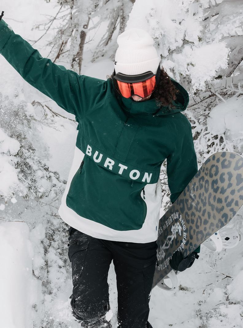 Burton Frostner 2L Anorak Zimní Bunda Damske Hnede Biele | 63978-UFXG