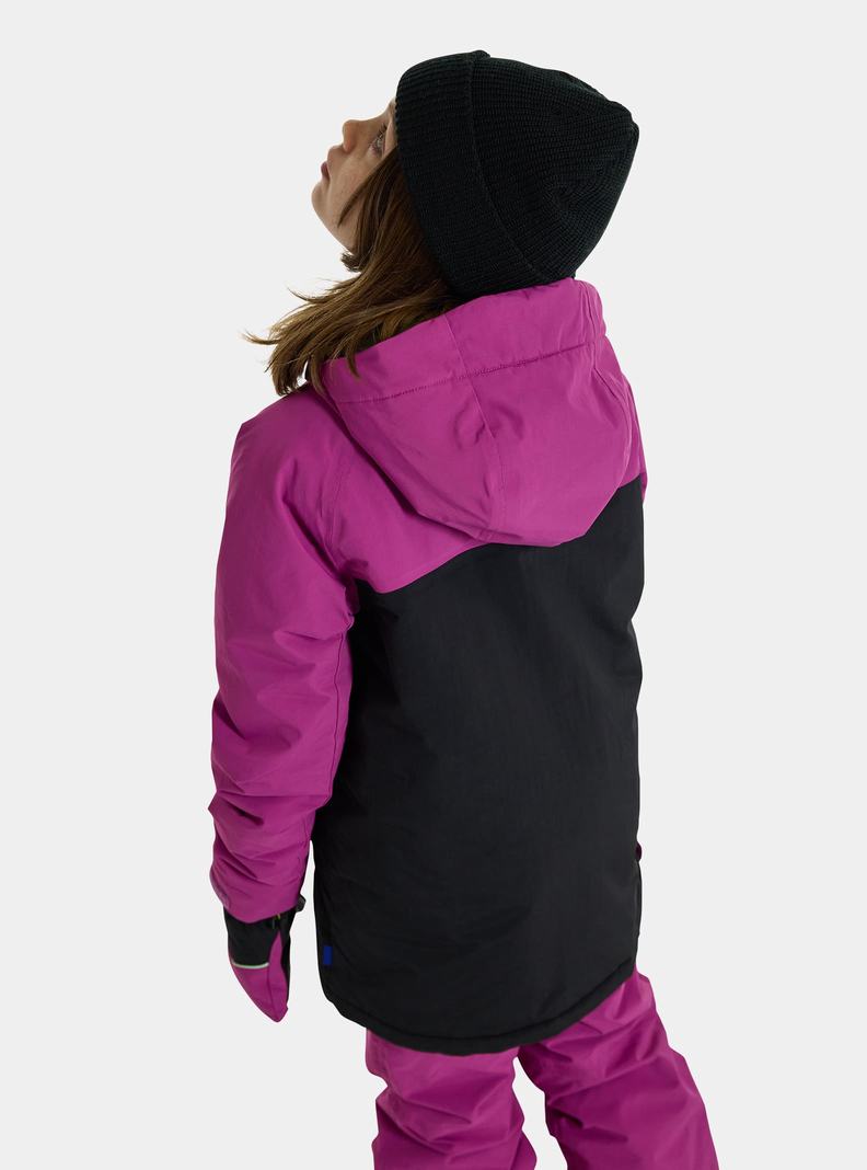 Burton Frostner 2L Anorak Zimní Bunda Detske Nachový Čierne | 95148-ZLGN
